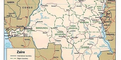 Zaïre-afrika kaart